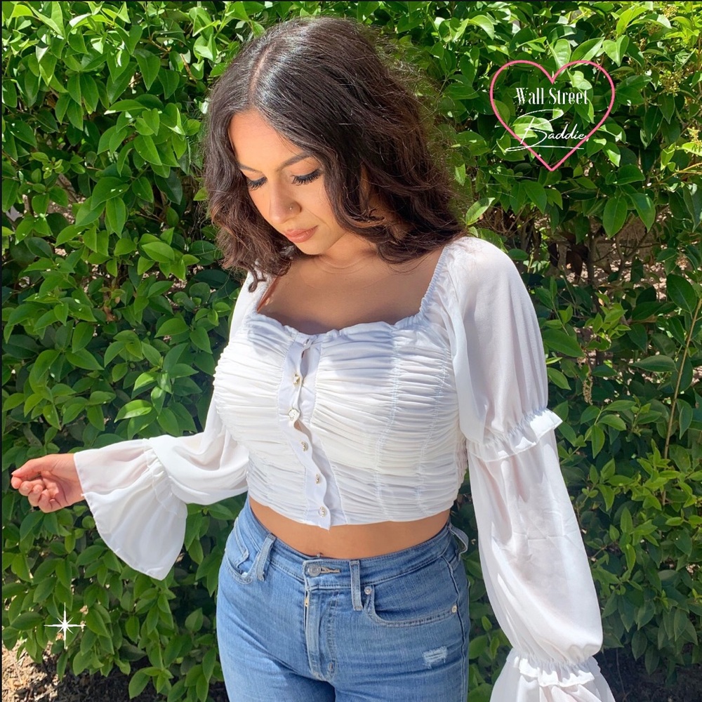 Sheer White Crop Top